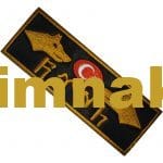 Göktürkçe Kurt nakış işleme arma patch peç 4x11 cm