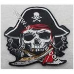 Korsan kuru kafa nakış işleme arma patch peç 23x25 cm