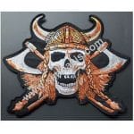 vikingler korsan kurukafa nakış işleme arma patch peç 20,5x25 cm