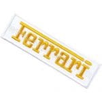 Ferrari Nakış İşleme Arma Amblemi Beyaz Gold 10x3 cm