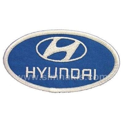 Hyundai Nakış İşleme Arma Amblemi Patch Logo 9x5 cm