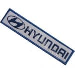 Hyundai Nakış İşleme Arma Amblem Patch Gri 12x2,5 cm