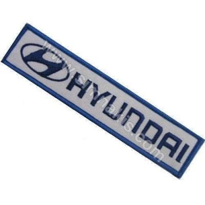 Hyundai Nakış İşleme Arma Amblem Patch Gri 12x2,5 cm