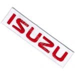 isuzu Nakış İşleme Arma Amblemi Patch Beyaz 9x2,5 cm