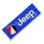 Jeep Nakış İşleme Arması Amblemi Patch Yazı Mavi 12x4 cm