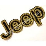 Jeep Nakış İşleme Arması Amblemi Patch Yazı Gold 10x4 cm