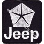 Jeep Nakış İşleme Arma Amblemi Patch Siyah 8x7 cm