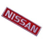 Nissan Nakış İşleme Arma Amblem Patch Yazı Kırmızı 9x2,5 cm