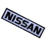 Nissan Nakış İşleme Arma Amblem Patch Yazı Beyaz 9x2,5 cm