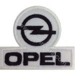 Opel Nakış İşleme Arma Amblem Patch Logo Beyaz Siyah 7x6 cm