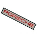 Porsche Yazısı Nakış İşleme Arma Amblem Patch Logo Gri 11x2 cm