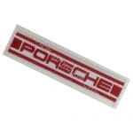 Porsche Yazısı Nakış İşleme Arma Amblem Patch Logo Beyaz 12,5x3,5 cm