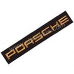 Porsche Yazısı Nakış İşleme Arma Amblem Patch Logo Gold 13x2 cm