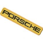 Porsche Yazısı Nakış İşleme Arma Amblem Patch Logo Sarı 13x2,5 cm