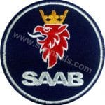 Saab Nakış İşleme Arma Amblemi Patch Logo 8x8 cm
