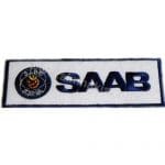 Saab Yazı Nakış İşleme Arma Amblem Patch Logo 13x3,5 cm
