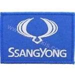 Ssangyong Logo Nakış İşleme Arma Amblem Patch Mavi 9x5,5 cm