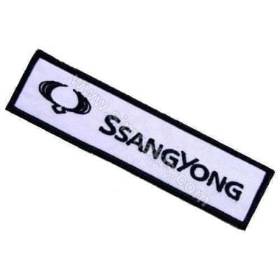 Ssangyong Yazı Logo Nakış İşleme Arma Amblem Patch 13x3 cm