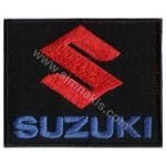 Suzuki Logo Nakış İşleme Arması Amblemi Patch Siyah 8x6,5 cm