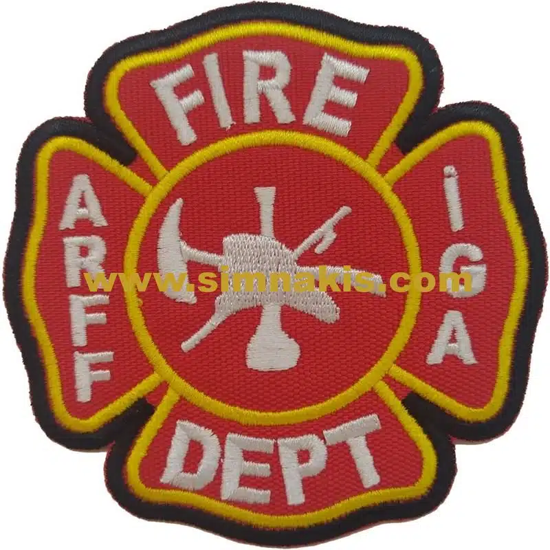 iş güvenliği fire yangın logo nakış işleme arma 9x9 cm - Görsel 1