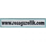 Personel Yaka isimliği Rossgüzellik Nakış İşleme Siyah Beyaz 10x2 cm