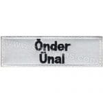 Personel Yaka isimliği Nakış İşleme Beyaz Siyah 10x3 cm