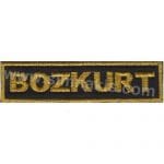 Personel Yaka isimliği Nakış İşleme Siyah Gold 2x9 cm