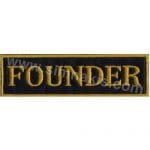 Personel Yaka isimliği Founder Nakış İşleme Siyah Gold 10x3 cm isimlik