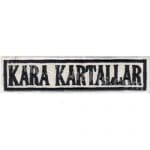 Personel Yaka isimliği Kara Kartallar Nakış İşleme Beyaz Siyah 9,5x3 cm isimlik