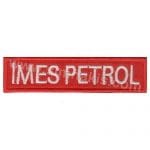 Personel Yaka isimliği imes Petrol Nakış İşleme Kırmızı Beyaz 7,5x2 cm isimlik
