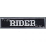 Personel Yaka isimliği Rider Nakış İşleme Siyah Beyaz 8x2 cm isimlik