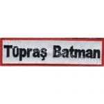 Nomex Yaka isimliği Tüpraş Batman Nakış İşleme Beyaz Siyahı 11x3 cm isimlik