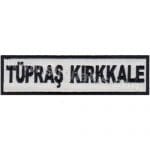 Nomex Yaka isimliği Tüpraş Kırkkale Nakış İşleme Beyaz Siyah 11x3 cm isimlik