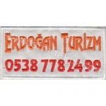 Personel Yaka isimliği Erdoğan Turizm Nakış İşleme 8x4 cm isimlik