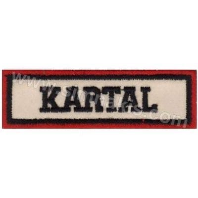 Motorcu Personel Yaka isimliği Kartal Nakış İşleme 9,5x3 cm isimlik