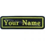 Firma Personel Yaka isimliği Siyah Yeşil Nakış İşleme 11x3 cm isimlik