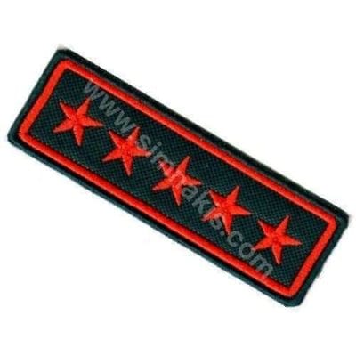 Yaka isimliği yıldız nakış işleme arma patch peç 9x3 cm