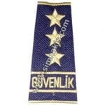 Güvenlik Apoleti 1-2-3 Yıldız Nakış işleme Lacivert gold 1.çift