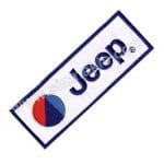 Jeep Nakış İşleme Arması Amblemi Patch Yazı Beyaz 12x4 cm