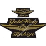 Goldwing Türkiye Mont Arması 2 Parça Nakış İşleme Patch 5x11 cm 12,5x30 cm
