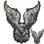 Kartal Motosiklet Mont Nakış İşleme Arma Patch peç 9.5x11 cm 26.5x30 cm