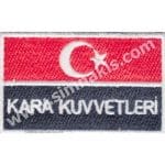 Türk Kara Kuvvetleri Komutanlığı Nakış işleme Arma Pacth Peç 8x5 cm
