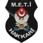 M.E.T.İ Hakkari arması nakış işleme patch 9x7,5 cm