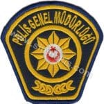 KKTC Polis Genel Müdürlüğü arması nakış işleme patch peç 7x7 cm