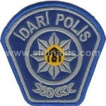 KKTC idari polis arması nakış işleme patch peç 7x7 cm