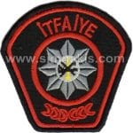 KKTC itfaiye arması nakış işleme patch peç 7x7 cm