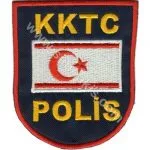 KKTC kuzey kıbrıs türk cumhuriyeti polis arması nakış işleme patch 9x8 cm