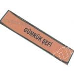 Gümrük Şefi Nakış Kolluk Kol Bantı 40x8 cm Cırt Bantlı