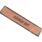 Gümrük Şefi Nakış Kolluk Kol Bantı 40x8 cm Cırt Bantlı