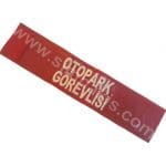 Otopark Görevlisi Nakış Kolluk Kol Bantı 40x10 cm Cırt Bantlı